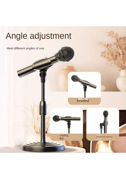 5pcs Mikrofon Masaüstü Standı Disk Geri Çekilebilir Mikrofon Standı Canlı Akış Mikrofon Klip Masaüstü Standı (Yurt Dışından) indirimleri