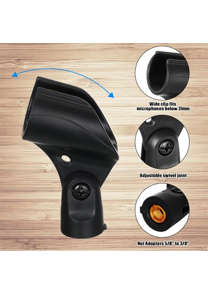 10 Pcs Mikrofon Klipsli Tutucu 10 Pcs Somun Adaptörü Performans Gösteri Podcasting Kayıt Adaptörü (Yurt Dışından) fırsatları