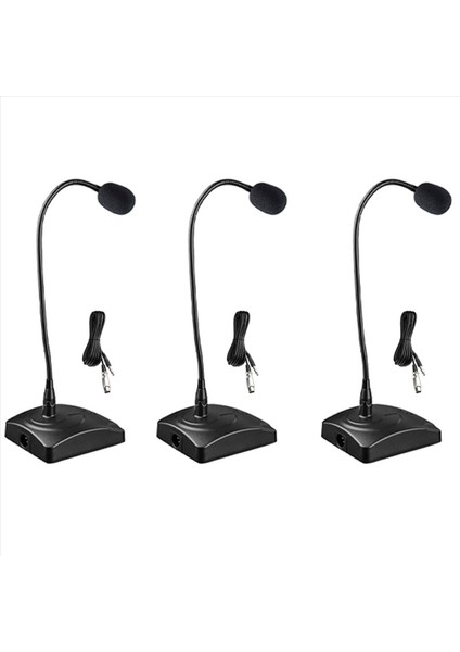 3x QR-501 Kablolu Konferans Mikrofonu Ofis Toplantısı Giyseri Kayıt Mikrofon Kondenser Mikrofon (Yurt Dışından)