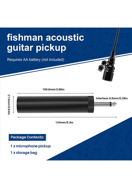 Erhu Saksafon Için 6 5mm Mikrofon Mikrofon Mikro Müzik Enstrümanı Eko Dostu Lavalier Laakel Micro (Yurt Dışından) fırsatları