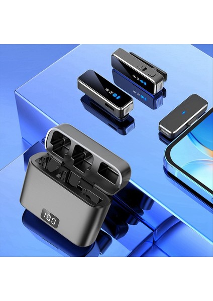 Kablosuz Lavalier Mikrofon Mini Taşınabilir Lavalier Mikrofon Çift Kanallı Ses Video Kaydı LCD Ekran Tip-C (Yurt Dışından) fırsatları