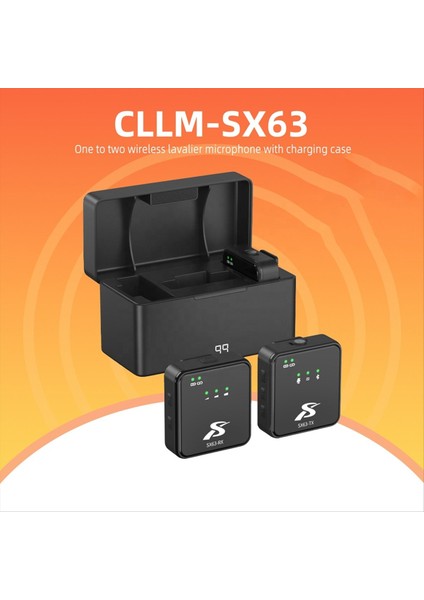 SX63 Canlı Radyo Kaydı Için Şarj Çantası ile Bir Ila Iki Akıllı Gürültü Azaltma Kablosuz Lavalier Mikrofon (Yurt Dışından) fiyatları