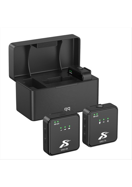 SX63 Canlı Radyo Kaydı Için Şarj Çantası ile Bir Ila Iki Akıllı Gürültü Azaltma Kablosuz Lavalier Mikrofon (Yurt Dışından) indirimleri