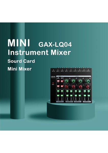 GAX-LQ04 4 Kanallı Mikser 4 Kanallı Kulaklık Amplifikatörü Ses Kartı Mikser Dj Mikser Audio Eu-Plug ile Kayıt Arayüzü (Yurt Dışından) fiyatları