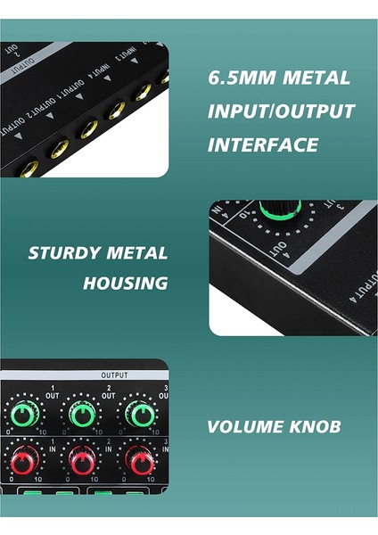 GAX-LQ04 4 Kanallı Mikser 4 Kanallı Kulaklık Amplifikatörü Ses Kartı Mikser Dj Mikser Audio Eu-Plug ile Kayıt Arayüzü (Yurt Dışından) fırsatları