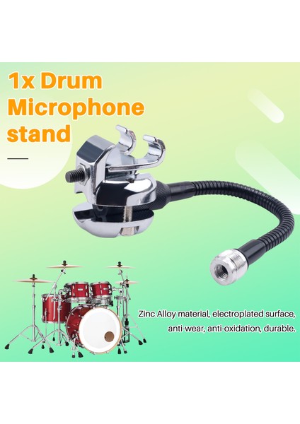 Drum Mikrofon Stand Presleme Halkası Mikrofon Tutucusu Gooseeck Davul Aksesuarları (Yurt Dışından) fırsatları