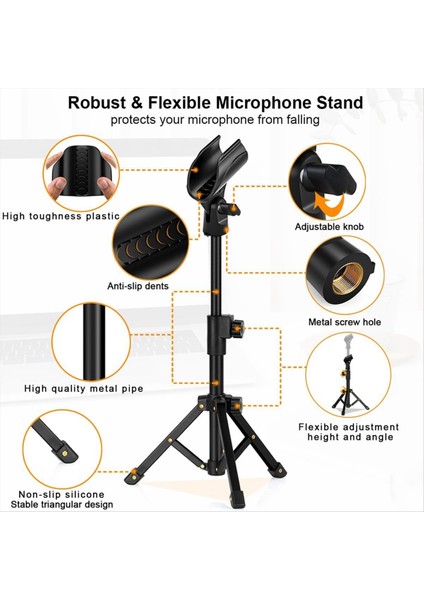 Masa Mikrofonu Standı Çoğu Mikrofon Için 3/8 Inç Dişli Ayarlanabilir Masaüstü Mikrofon Standı (Yurt Dışından) fırsatları