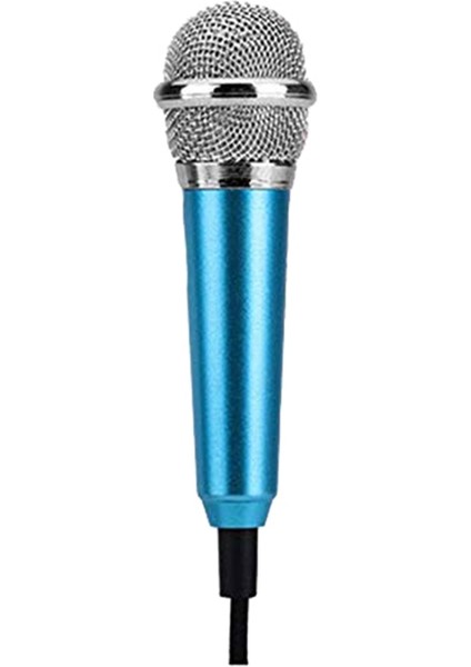 Apple Phone Android (Mavi) &#39 De Ses Kaydı Sohbet ve Şarkı Söylemek Için Çok Yönlü Stereo Mikrofonlu Mini Mikrofon (Yurt Dışından)