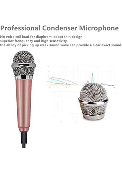 Apple Phone Android (Mavi) &#39 De Ses Kaydı Sohbet ve Şarkı Söylemek Için Çok Yönlü Stereo Mikrofonlu Mini Mikrofon (Yurt Dışından) modelleri