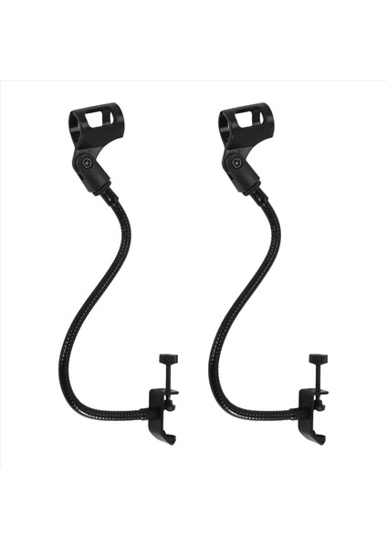 2 Pcs Mikrofon Ayarlanabilir Stand Esnek Goopeneck Masaüstü Standlar Masa Kelepçesi Kayıt Ekipmanı Toplantı Dersini Toplama Için (Yurt Dışından)