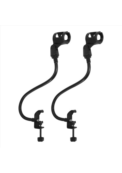 2 Pcs Mikrofon Ayarlanabilir Stand Esnek Goopeneck Masaüstü Standlar Masa Kelepçesi Kayıt Ekipmanı Toplantı Dersini Toplama Için (Yurt Dışından) fiyatları