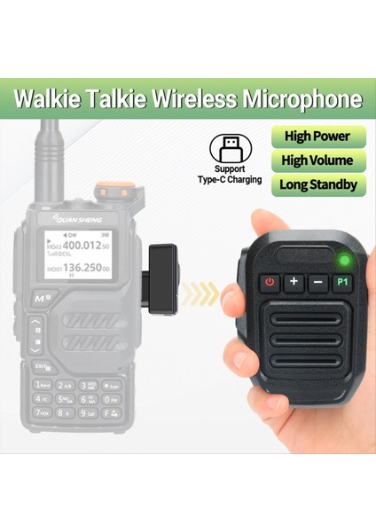 Kablosuz Bluetooth Mikrofon El Hoparlör Mikrofon Type-C Baofeneng Uv-5r 5rh Quansheng Uv-K5 K6 Ham Radyo Aksesuarları (Yurt Dışından) indirimleri