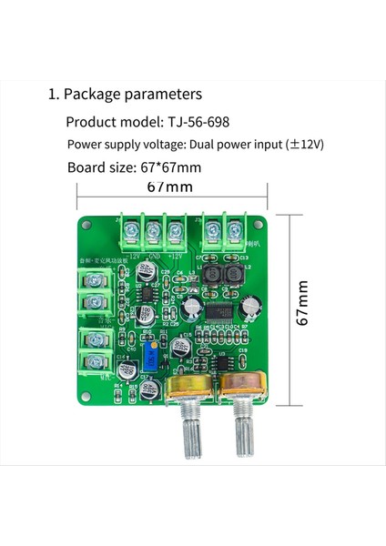Ses Mikrofon Amplifikatör Kurulu NE5532 Preamplıfıcıcıcıcution Kıt Dıy Montaj Eğitim Üretim Filtresi (Yurt Dışından) modelleri
