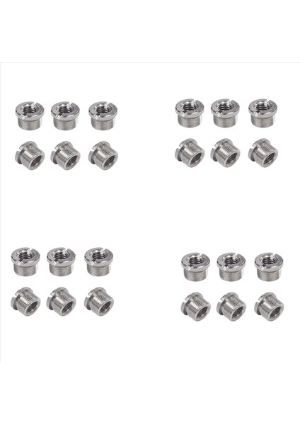24 Adet 5/8 Inç Erkek Ila 3/8 Inç Dişi Mikrofon Dönüştürücü Dişli Vida Adaptörü Mikrofon Standları Için Knurls ile (Yurt Dışından)