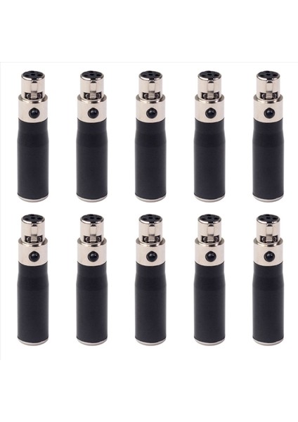 10X Xlr Mini 3 Pin Erkek-4 Pin Kadın Ses Adaptör Fiş Konnektörü Hi-Fi Sinyal Dönüştürücü Adaptör (Yurt Dışından)