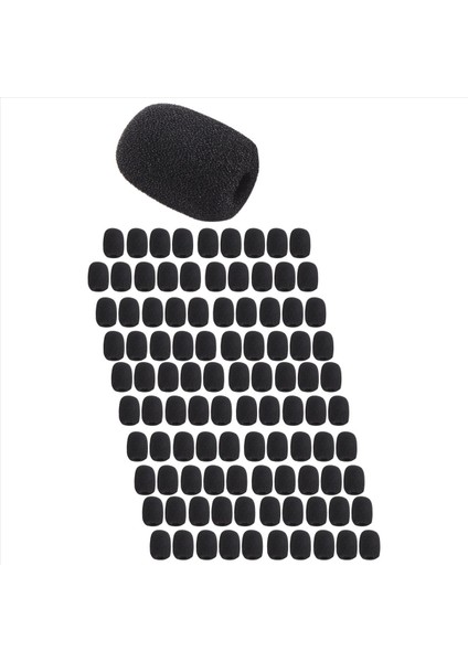 100 Adet Mini Köpük Mikrofon Ön Cam Mikrofon Kapak Köpük Koruması Küçük Yaka ve Kulaklık Mikrofonları Için (Yurt Dışından)