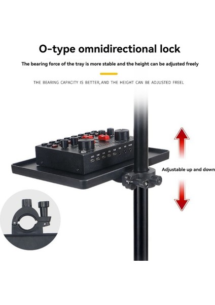 Ses Kartı Tepsisi Ayarlanabilir Evrensel Projektör Braket Stand Tutucu Telefon Kamera Dizüstü Bilgisayar Mikrofon Stand Aksesuarları M (Yurt Dışından) indirimleri