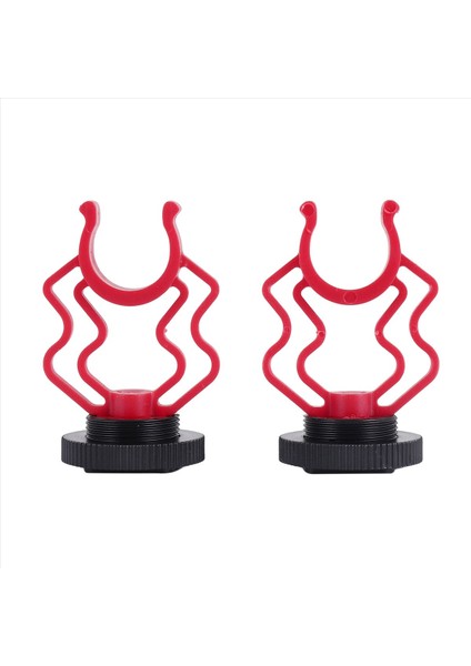 2pcs Evrensel Mikrofon Dalgalı Şok Montaj Adaptörü Plastik Mikrofon Braket Montaj Boya By-Mm1 Için Yedek (Yurt Dışından)