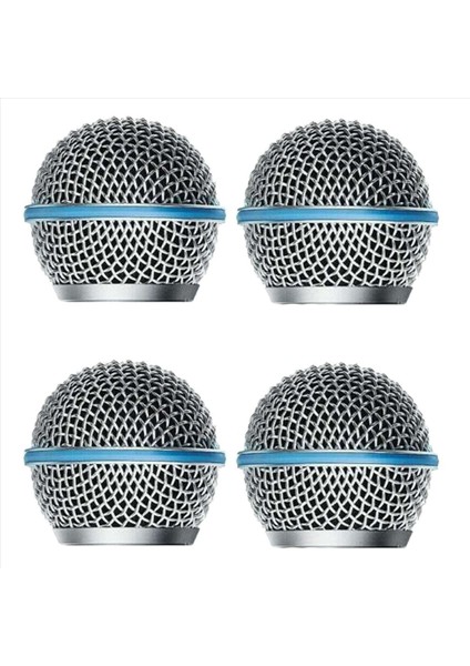 4pcs Mikrofon Izgara Mikrofon Izgara Yedek Mikrofon Bilyalı Kafa Örtüsü BETA58A SM58 PGX24 SLX24 (Yurt Dışından)