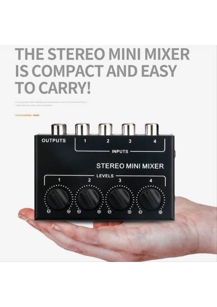 Mini 4 Kanal Pasif Mikser Kompakt Müzik Aleti CD Çalar Bilgisayar Stereo Göbek Mikseri (Yurt Dışından) indirimleri