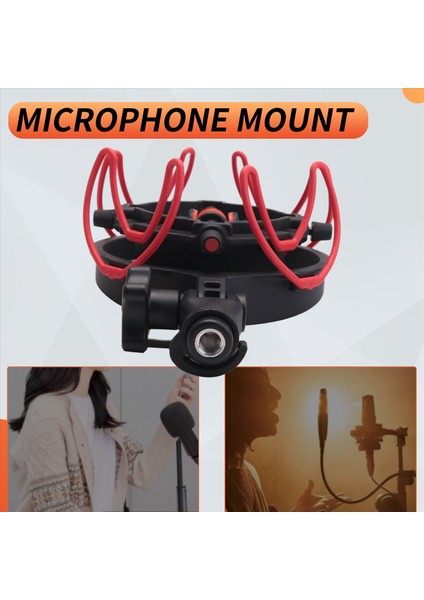 Evrensel Mikrofon Şok Montaj Ayarlanabilir Mikrofon 18MM-57MM (Yurt Dışından) indirimleri