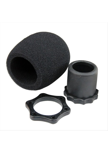 Mikrofon Örtüsü Sünger Kapağı Sonbahar Önleyici Roll Anti-Rull Kayma Önleyici Yüzük Açılır Kapak Mikrofon Koruyucu Kapak (Yurt Dışından)