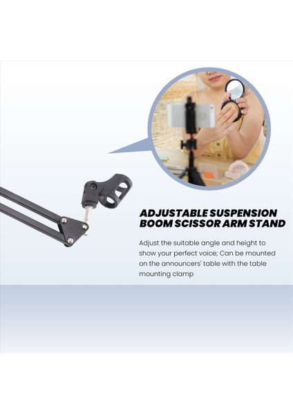 Pro Desktop Mikrofon Tutucu Süspansiyon Makas Arm Mikrofon Stand Tablo Montaj Kelepçesi Samson Mavisi Yeti Kartopu (Yurt Dışından) modelleri