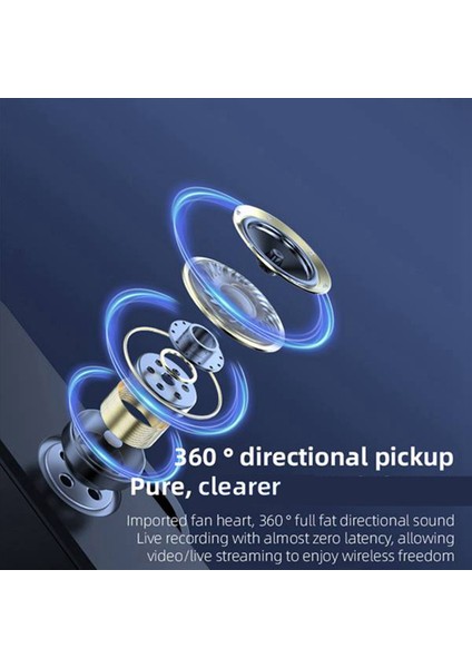 Kablosuz Lavalier Mikrofon Bir Ila Bir Tip-C Konnektör Klips Gürültü Alma Kayıt Kayıt Kayıt Bluetooth Mikrofon (Yurt Dışından) fiyatları