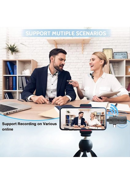 Röportajlar Için 3 In1 Kablosuz Lavalier Mikrofon Iphone/ipad/android/akıllı Telefon/kamera/bilgisayar Için Video Podcast Için (Yurt Dışından) indirimleri
