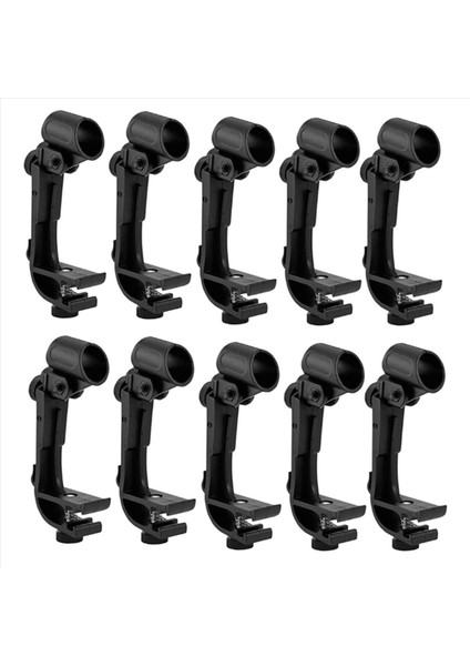 12 Pcs Mikrofon Klip Klip Klip Şok Geçirmez Mikrofon Klip Mikrofon Stand Şok Geçirmez Müzik Enstrüman Aksesuarları (Yurt Dışından)
