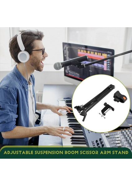 Ayarlanabilir Mikrofon Süspansiyon Bomu Makas Kolu Ses Kaydı Standart Mikrofon Yayını Alüminyum Alaşım (Yurt Dışından) indirimleri