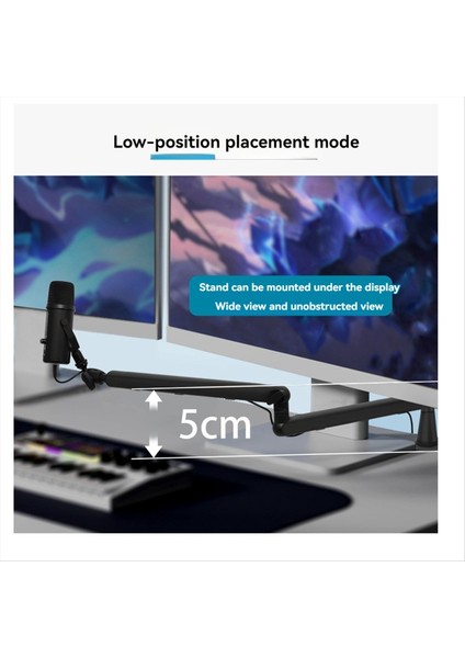 Mikrofon Stand Masası Masa Montajı Kelepçesi ile Ağır Hizmet Boom Kol Bear Ayarlanabilir Mikrofon Stand Masası Masa Mikrofonu Standı (Yurt Dışından)