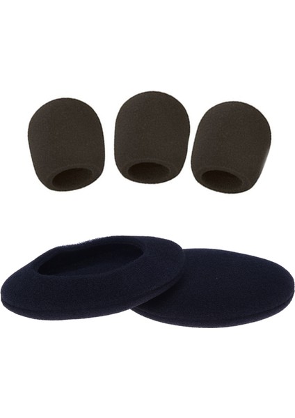 9 Pcs Siyah Sünger Köpük Kapak 5 Pcs Mikrofon Top Sünger Köpük Kapağı ve 2 Çift 60MM Kulak Pedleri Köpük Yastıkları Sennheiser Için Yedek (Yurt Dışından) fiyatları