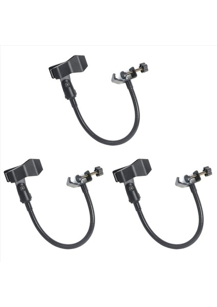 Radyo Yayın Stüdyosu Için Masa Kelepçesi ile 3x Esnek Gooseeck Mikrofon Standı Canlı Yayın Ekipmanları (Yurt Dışından)