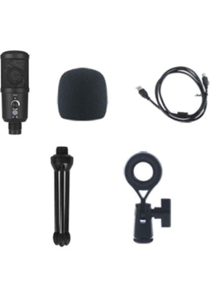 Pc Podcast Mikrofon Için Bom Podcast Mikrofon Için Oyun USB Mikrofon Gürültü Iptali Kondenser Mikrofon (Yurt Dışından)