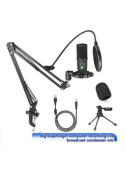 Pc Podcast Mikrofon Için Bom Podcast Mikrofon Için Oyun USB Mikrofon Gürültü Iptali Kondenser Mikrofon (Yurt Dışından) fiyatları
