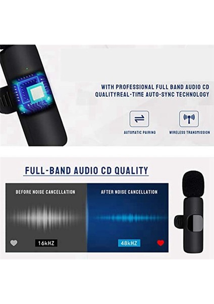 Kablosuz Lavalier Mikrofon Video Kaydı Gürültü Engelleme Mikrofonu Için (Yurt Dışından) indirimleri