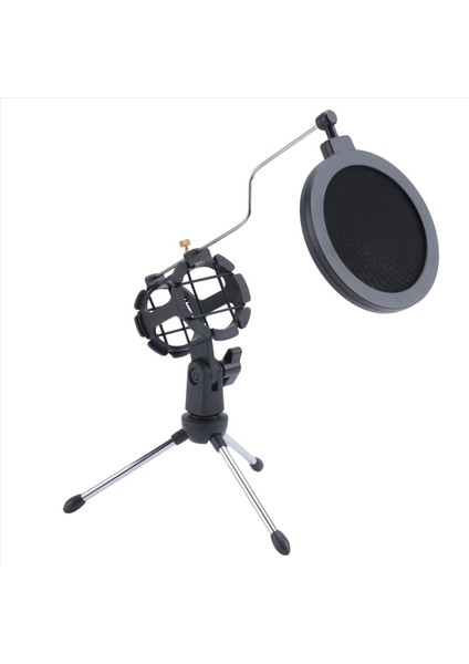 Mikrofon Ön Cam Filtre Kapağı ile Bilgisayar Video Kaydı Için Ayarlanabilir Mikrofon Standı Masaüstü Tripod (Yurt Dışından) fiyatları