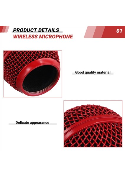 Sparkle Mikrofon Kılıf Kablolu Mikrofonlar Için Kırmızı (Yurt Dışından) fırsatları