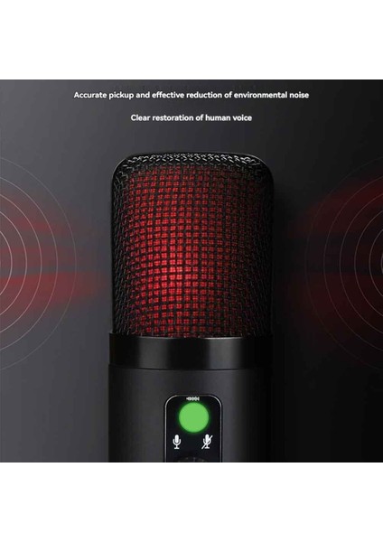 Parlak Rgb Aydınlatma Standart Yapılandırması ile Pc Için USB Mikrofon Kondenser Oyun Mikrofonu (Yurt Dışından) fiyatları