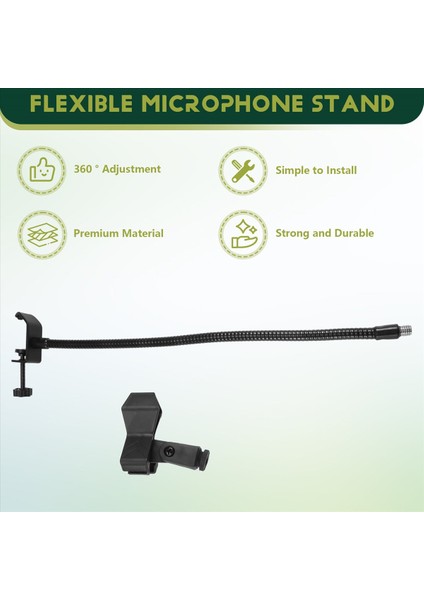 Radyo Yayın Stüdyosu Için Masa Kelepçesi ile Esnek Gooseeck Mikrofon Standı Canlı Yayın Ekipmanları (Yurt Dışından) fırsatları