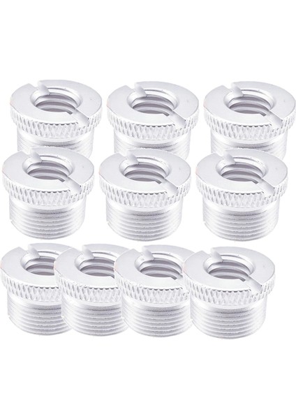 10PCS Mikrofon Vidalı Adaptör 3/8in Ila 5/8in Erkek Mikrofon Iplik Vidalı Mikrofon Miko Montaj Stand Aksesuarları Onarım Parçaları (Yurt Dışından)