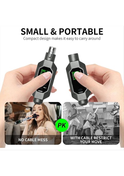 Dinamik Mikrofon Için Uhf Kablosuz Mikrofon Dönüştürücü Xlr Verici ve Alıcı Mikrofon Sistemi (Yurt Dışından) fiyatları