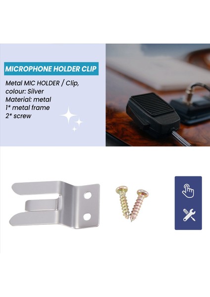 Metal Mikrofon Tutucu / Klip - Cb / Ham Radyosu Için Vidalı - Mh2 (Yurt Dışından) indirimleri