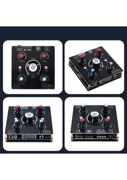 Çift Mikrofon Karaoke Makinesi Bluetooth 5 0 Ses Güç Amplifikatörü Entegre Amp ve U-Disk Oynatıcı Ev Audio Subwoofer (Yurt Dışından) indirimleri