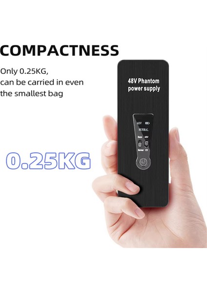 Phantom Güç Kaynağı 48V Mikrofon Amplifikatörü Şansör Mikrofonları Için Şarj Edilebilir Taşınabilir Preamp Record Stüdyosu (Yurt Dışından) fırsatları