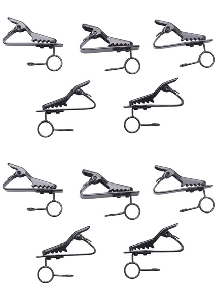 10 Adet Halka Mini 7 5 mm Mikrofon Klips Tutucu Kravat Klips Klipsi Pratik (Siyah) (Yurt Dışından)