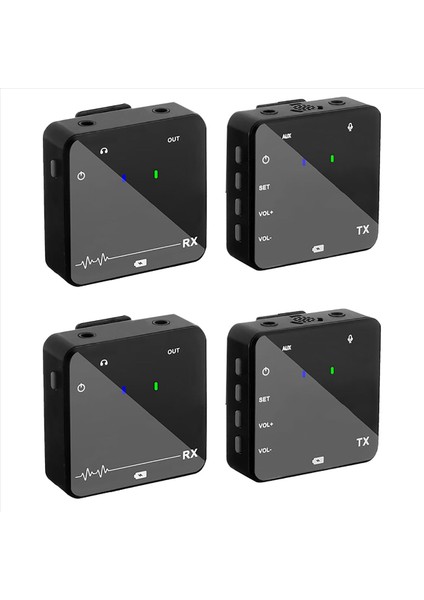 2x Kablosuz Lavalier Mikrofon Monitör Sistemi Profesyonel Dijital Ses Sahnesi Yayın Sesi Uhf Verici Alıcı (Yurt Dışından)