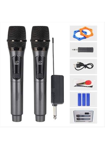 Kablosuz Mikrofon 2 Kanallar Uhf Sabit Frekanslı El Mikrofonu Parti Profesyonel Gösteri Toplantısı Için (Yurt Dışından) modelleri