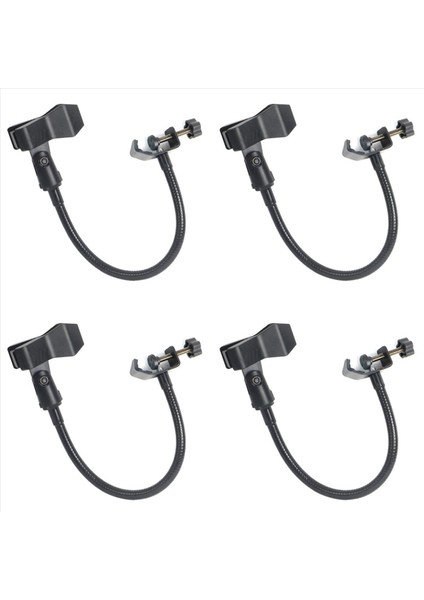 Radyo Yayın Stüdyosu Için Masa Kelepçesi ile 4x Esnek Gooseeck Mikrofon Standı Canlı Yayın Ekipmanları (Yurt Dışından)